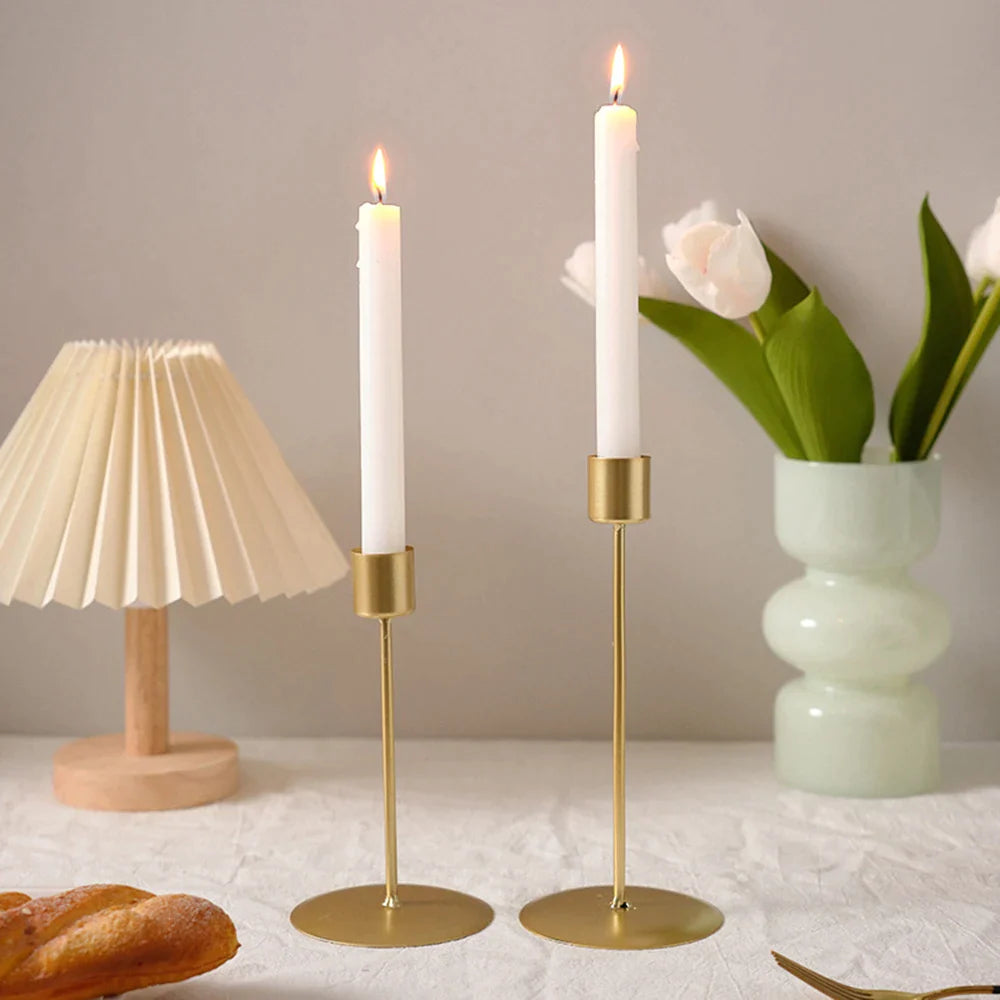Candle Holder Candlestick Holders Dropshipping Gold Black Candlestick For Vintage Gold Valentine's Day Wedding Decorations