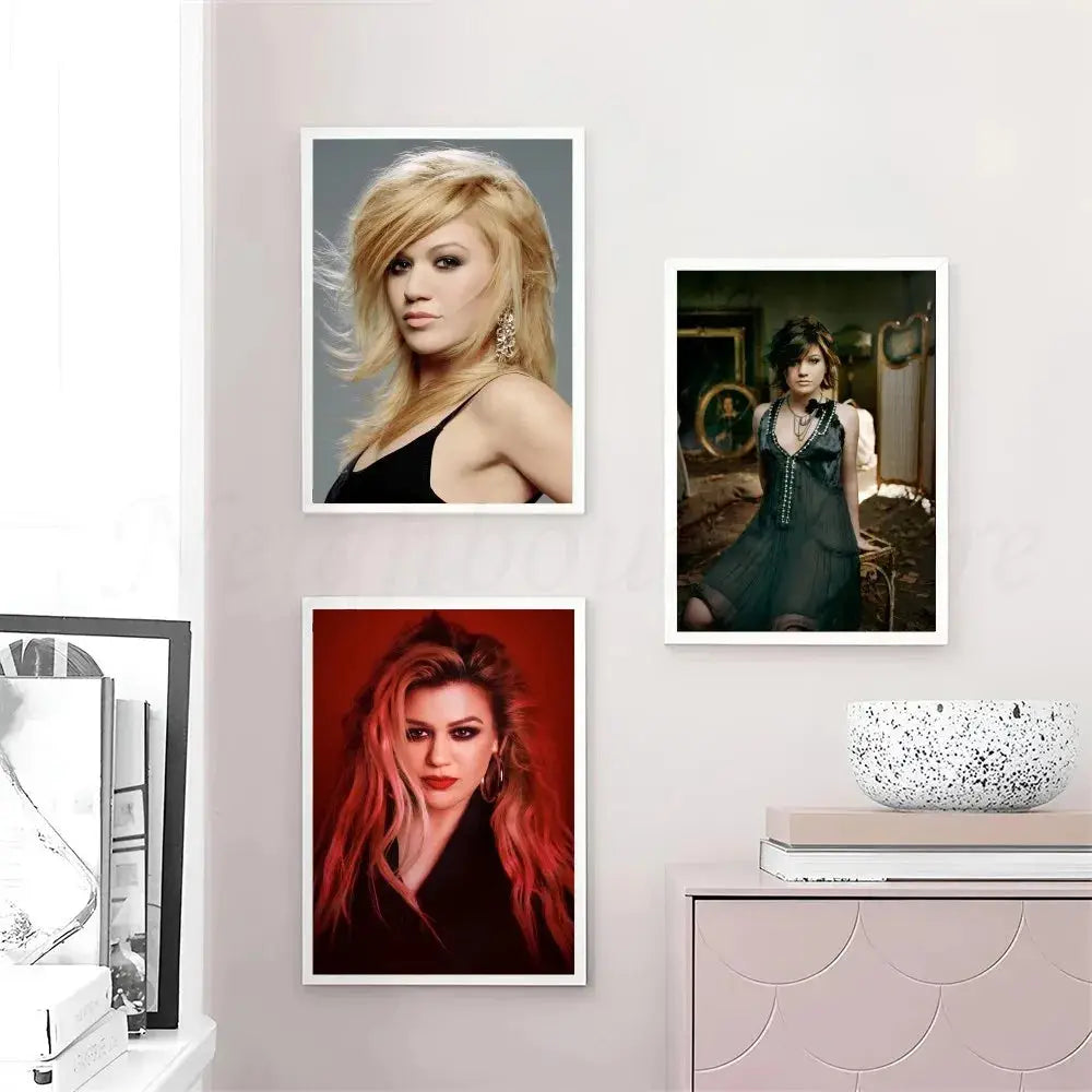 Popular Pop Singer-Kelly Clarkson Poster Wall Art Home Decor Room Decor Digital Painting Living Room Restaurant Kitchen Art