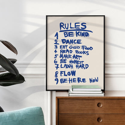 Retro moderne Regeln Zitat trendige Gast Scheck Geschenk Wand Kunst Leinwand Malerei Poster abstrakte Druck für Wohnzimmer Wohnheim Zimmer Home Decor 