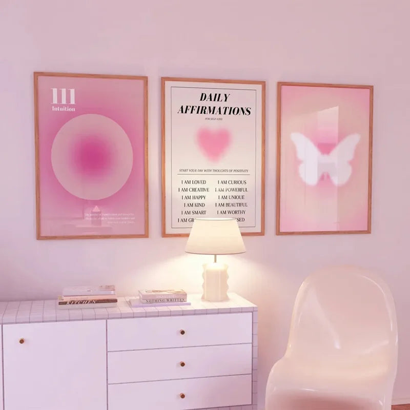 Modern Minimalist Aesthetics Wall Art Angel Digital Tone Gradient Halo Energy Mystery HD Oil On Canvas Poster Home Decor Gift