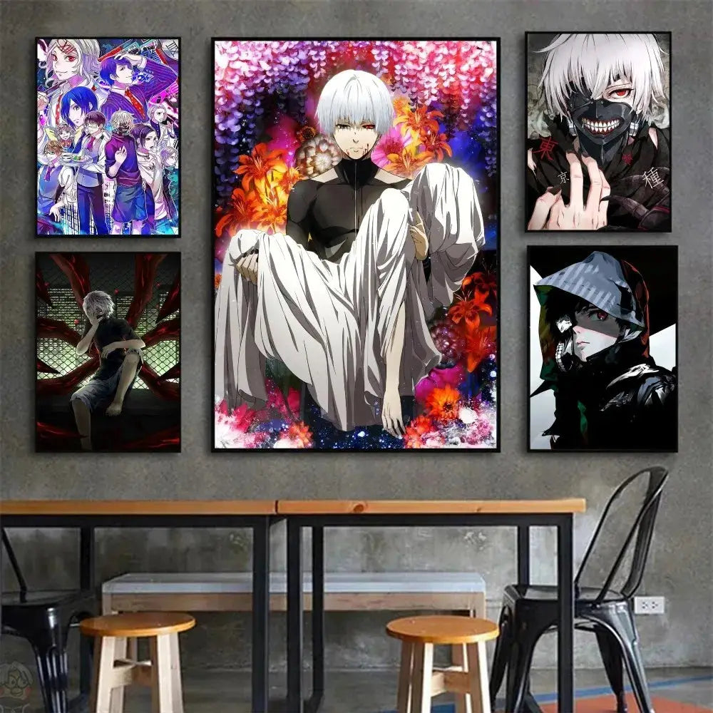 Tokyo Ghoul Anime Poster Wall Art Home Decor Room Decor Digital Painting Living Room Restaurant Kitchen Art