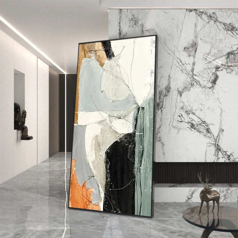 Modern Abstract Oil Painting Print On Canvas Nordic Poster Wall Art Pictures For Room Decor Aesthetic Home Decor Luxury Cuadros