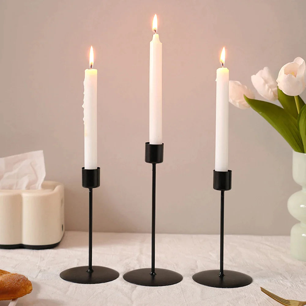 Candle Holder Candlestick Holders Dropshipping Gold Black Candlestick For Vintage Gold Valentine's Day Wedding Decorations