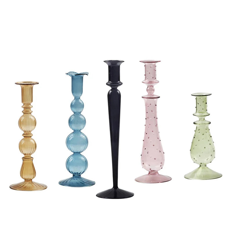 Glass Candle Holders Home Decor Wedding Decor Home Decor Accessories European Style Vintage Crystal Candle Holders