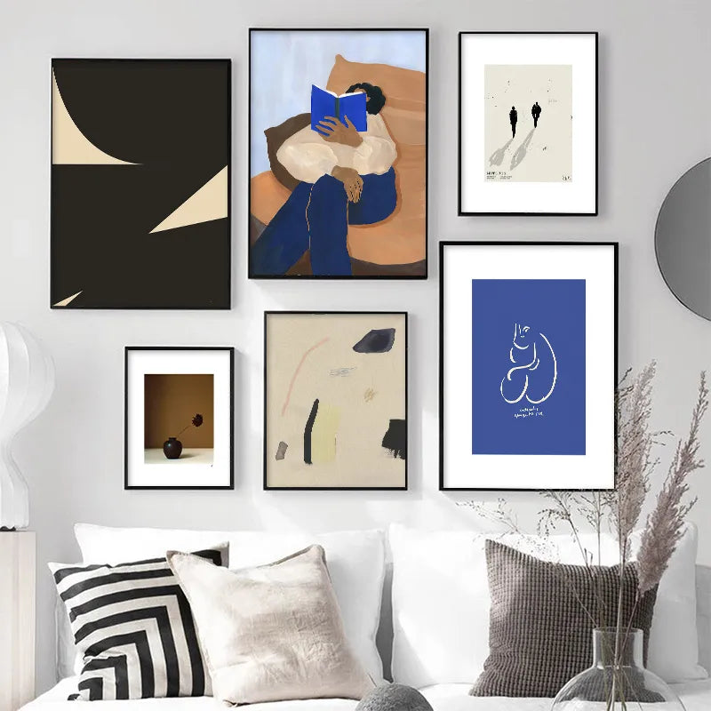 Abstract Minimalism Geometry Silhouette Wall Art Canvas Painting Nordic Posters And Prints Wall Pictures For Living Room Decor