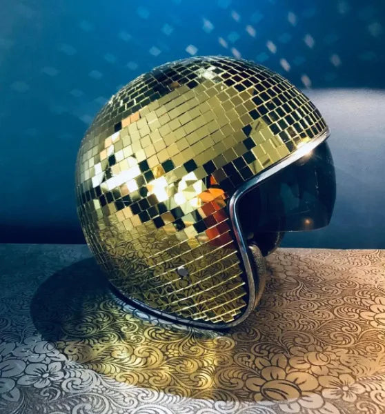 Disco Ball Helmet Mirror Glass Glitter Classic Party Bar Room Party De – acacuss