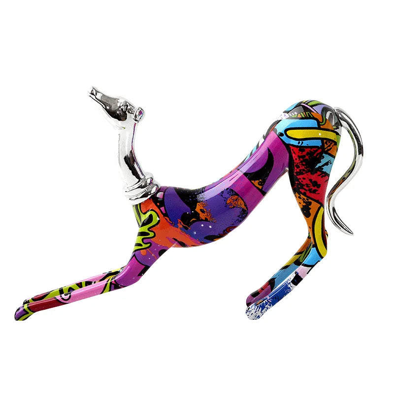 Color Animal Art Dog Doberman European and American Creative Ornaments Modern Home Office Decorations Resin Crafts Ornaments