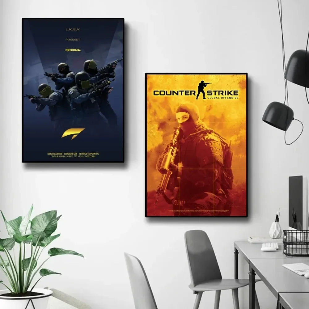 Game Counter-Strike 2 Poster Wall Art Home Decor Room Decor Digital Painting Living Room Restaur