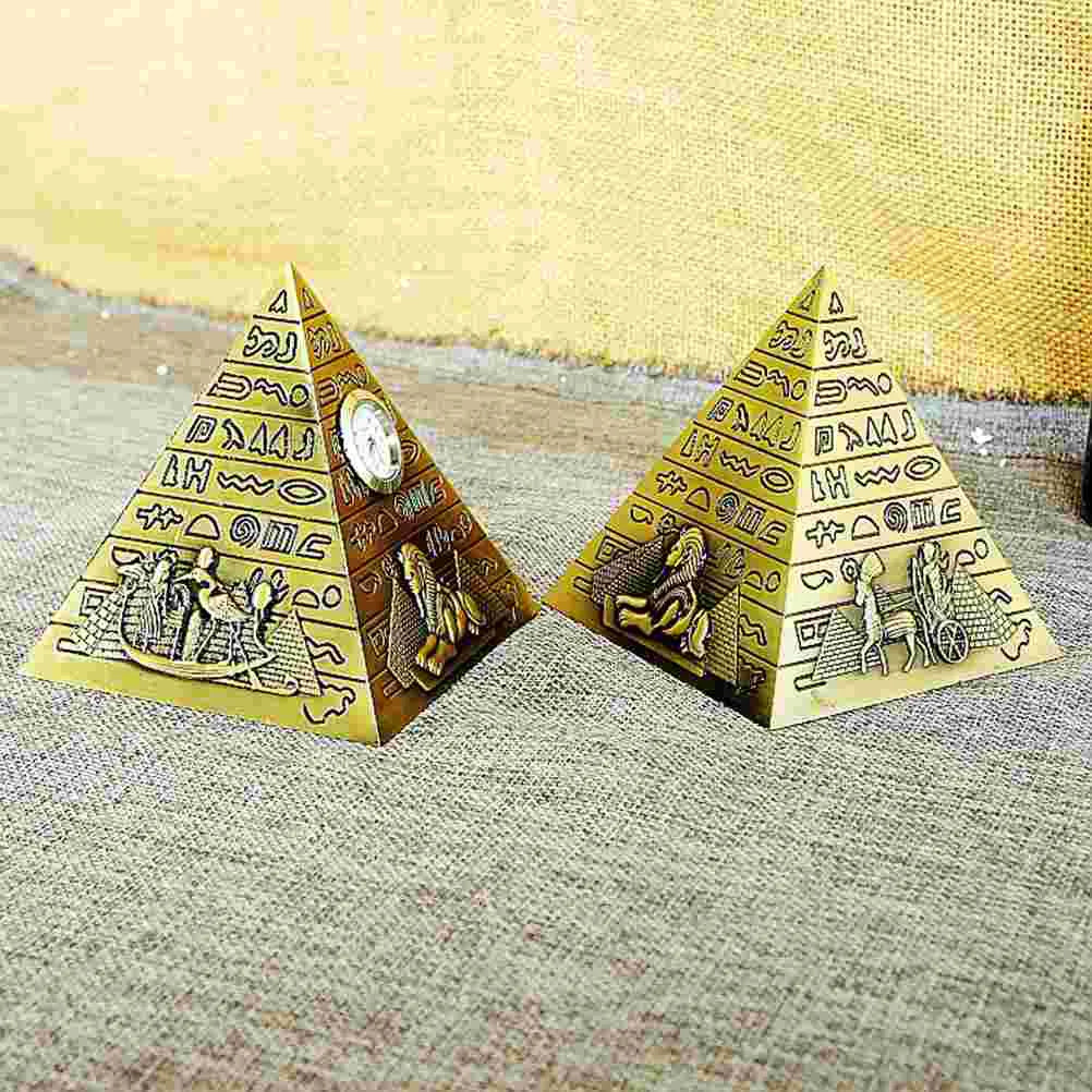 Egyptian Pyramids Figurine Desktop Statue Home Office Pyramid Model Bu ...