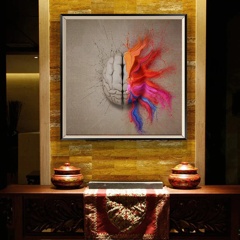 Modern Abstract Psychosis Wall Art Brain Veins Color Lines HD Oil On Canvas Posters And Prints Living Room Bedroom Decora