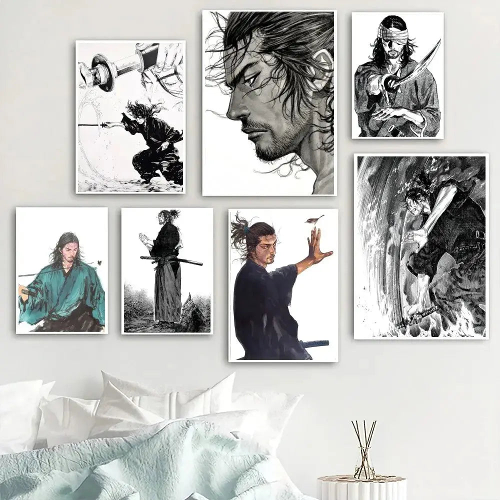 Vagabond Manga Poster Home Room Decor Livingroom Bedroom Aesthetic Art Wall Painting Stickers