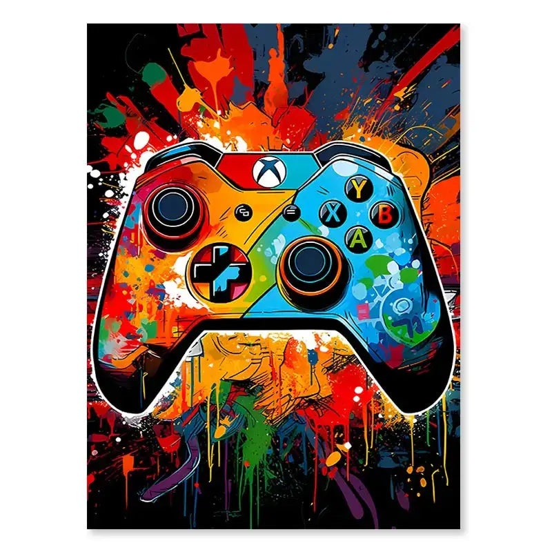 3 Graffiti Gaming Poster 30x40cm - Bunte Wandbilder Für Jungenzimmer