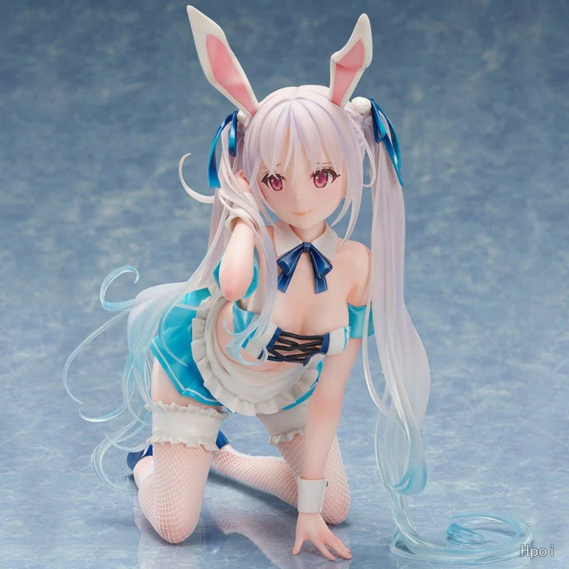 24CM Sexy Anime Figure Chris-Aqua Blue Kawaii Bunny Girl Figurine Hentai adult Toys Can Take Off Clothes Japanese Dolls Hobbies