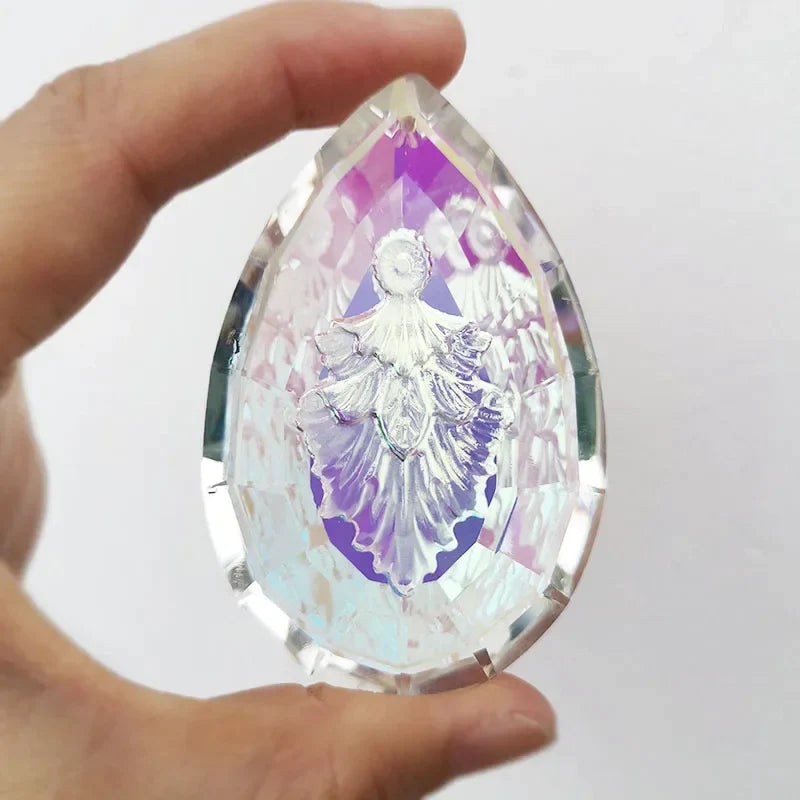 Color Crystal Prism Suncatcher Hanging Evergreen Tree Pendant Chandelier Parts DIY Craft Home Wedding Window Decoration Figurine