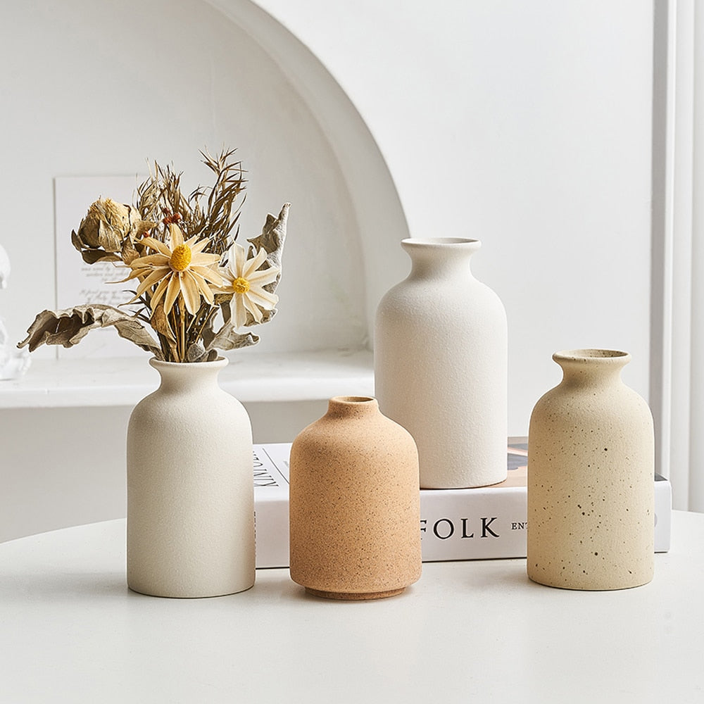 Vaso Cerâmico Boho Nórdico – Decoração Moderna
