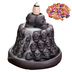 Skull Incense Burner Waterfall - acacuss