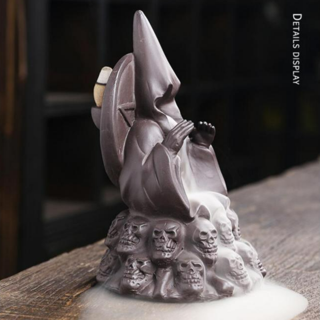 Skull Incense Burner Waterfall - acacuss