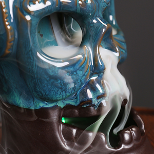 Skull Incense Burner Waterfall - acacuss