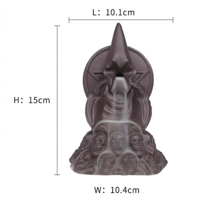Skull Incense Burner Waterfall - acacuss