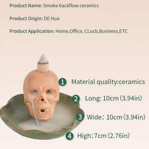 Skull Incense Burner Waterfall - acacuss