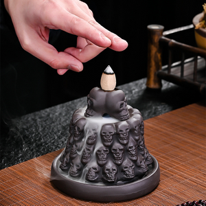 Skull Incense Burner Waterfall - acacuss
