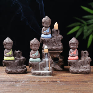 Smoke Waterfall Incense burner Buddha - acacuss