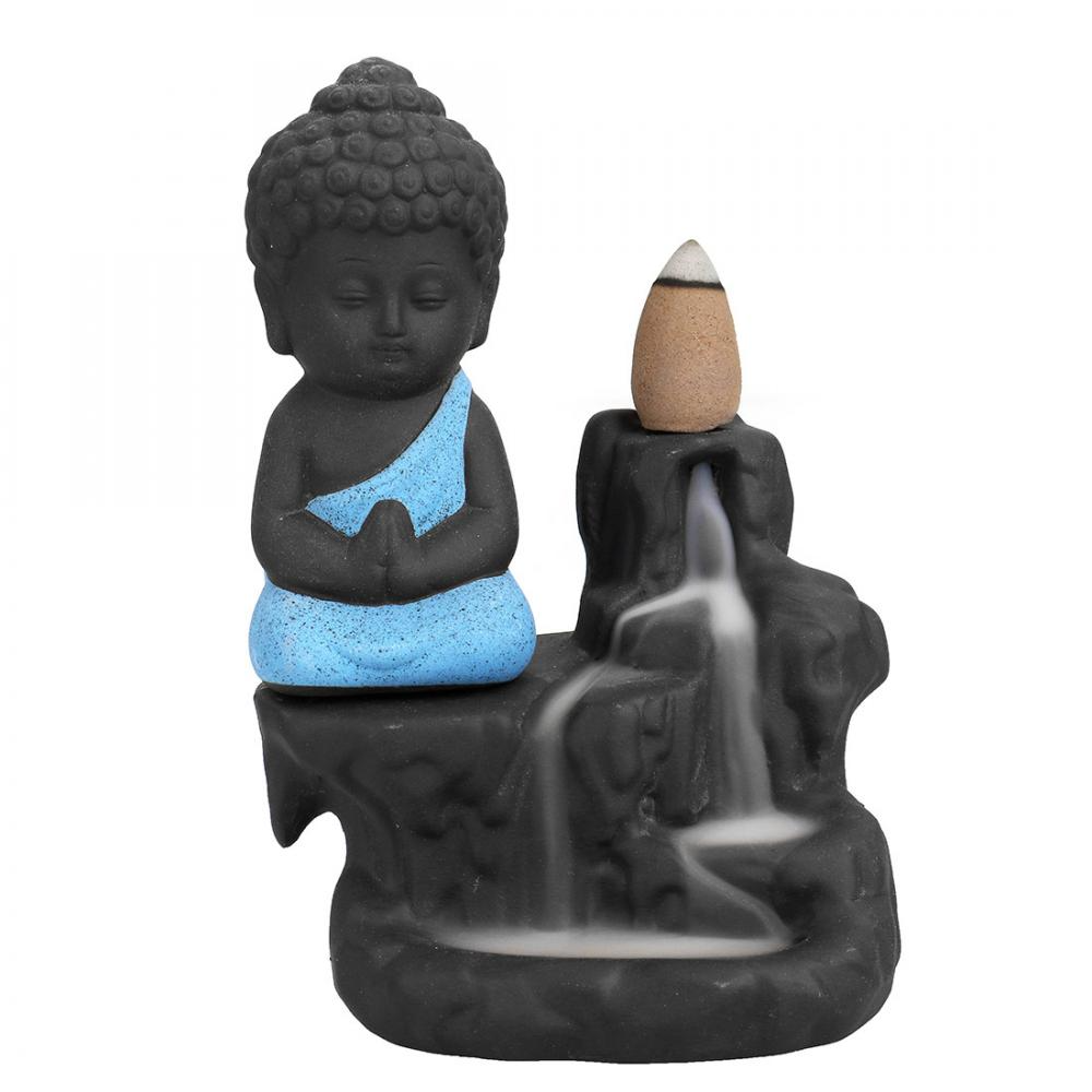 Smoke Waterfall Incense burner Buddha - acacuss