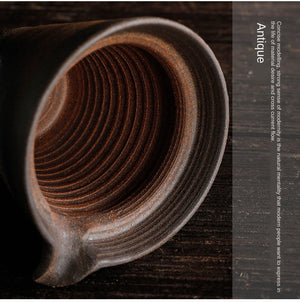 Stoneware Gaiwan Handmade Pottery Unique Hat Pot Iron Glaze Teapot 140ml capacity - acacuss