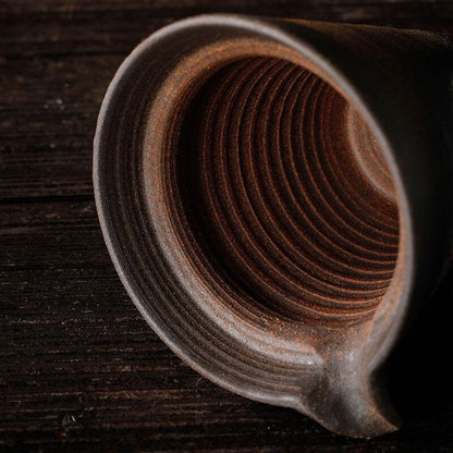 Stoneware Gaiwan Handmade Pottery Unique Hat Pot Iron Glaze Teapot 140ml capacity - acacuss