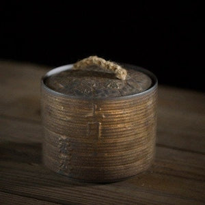 TEA Canister Stoneware Tea Caddy Ceramic Pot | Rust Glaze Sealed Cans Retro Wake Tea | Japanese Tea Container Cans Canister - ACACUSS