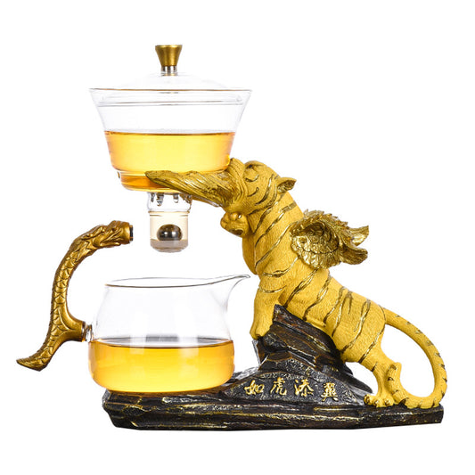 TIGER chinese tea set with Loose leaf tea infuser acacuss