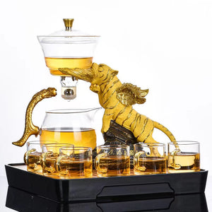 TIGER chinese tea set with Loose leaf tea infuser acacuss