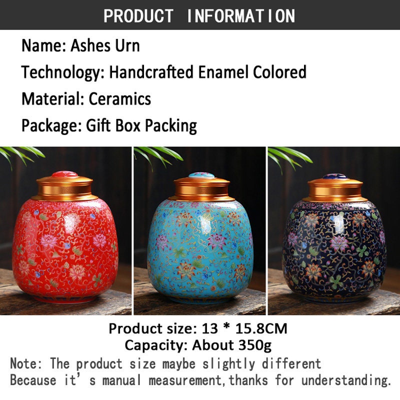 ACACUSS Tea Caddy Ceramic Enamel Large Sealed Tea Caddy Household Wake-up Tea Box Storage Moisture-proof Gift Box - ACACUSS