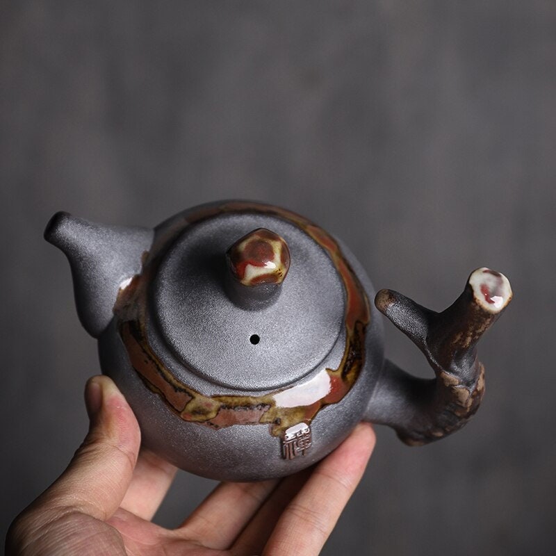 ACACUSS Tea-Ceramic Teapot Stump HANDMADE Chinese Tea Pot 240ml - Ceramic teapots tea kettle stump traditional chinese tea pot - ACACUSS