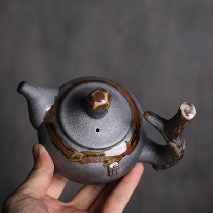 ACACUSS Tea-Ceramic Teapot Stump HANDMADE Chinese Tea Pot 240ml - Ceramic teapots tea kettle stump traditional chinese tea pot - ACACUSS