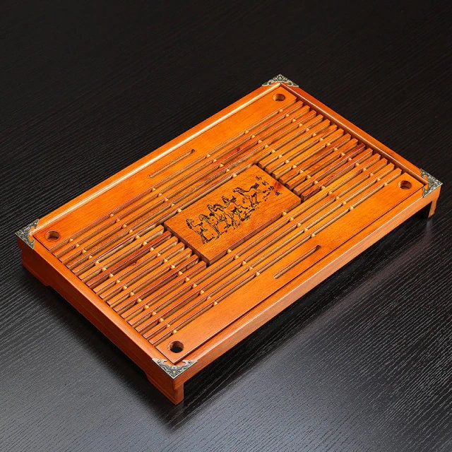 ACACUSS Wood Tea Tray Drainage Water Storage Kung Fu Tea Set Drawer Tea Board Table Chinese Tea Ceremony Tools Drawer Type Dual-purpose Wood - ACACUSS