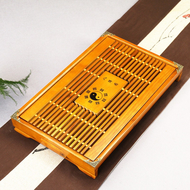 ACACUSS Wood Tea Tray Drainage Water Storage Kung Fu Tea Set Drawer Tea Board Table Chinese Tea Ceremony Tools Drawer Type Dual-purpose Wood - ACACUSS
