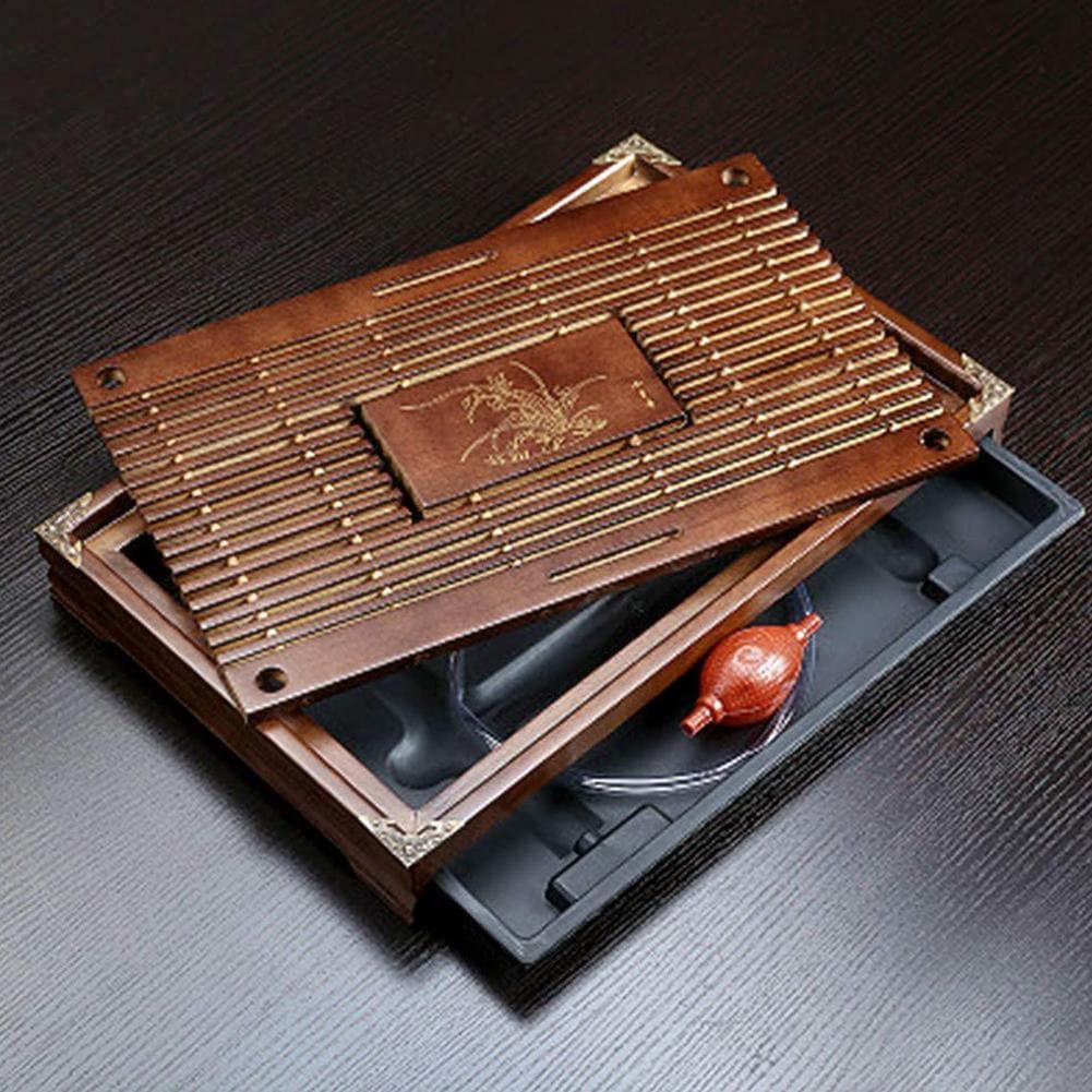 ACACUSS Wood Tea Tray Drainage Water Storage Kung Fu Tea Set Drawer Tea Board Table Chinese Tea Ceremony Tools Drawer Type Dual-purpose Wood - ACACUSS
