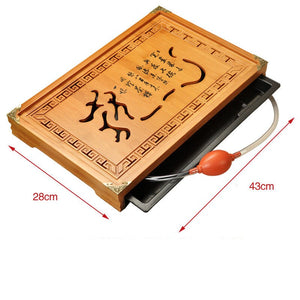 ACACUSS Bamboo tea tray square size | Tea Tray Heavy Natural Bamboo | Traditional Bamboo Wood Gongfu Tea Tray | Tea Table Tray Drainage - ACACUSS