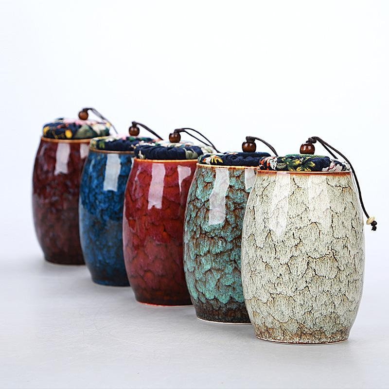 Ceramic Tea Container  |  Cans Canister |  Candy Can | Tea Ceremony Accessories 500 ML - ACACUSS