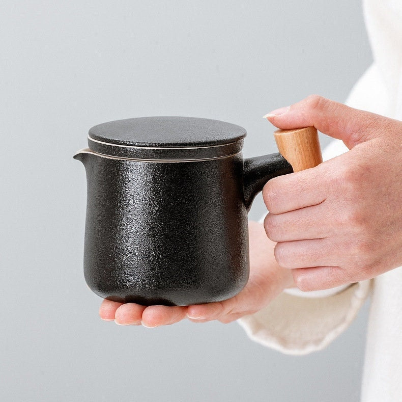 ACACUSS Teapot and tea cups small set with Travel Bag - Kung FU Tea Ceremony Handmade Pottery Unique Gift Box - ACACUSS