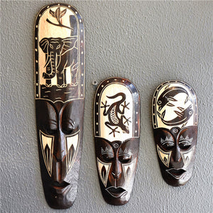 Thailand Woodcarving Mask Vintage Wall Decoration Gate Pendant Wall Decor For Bar Inn Southeast Asian Style Home Accessorie acacuss