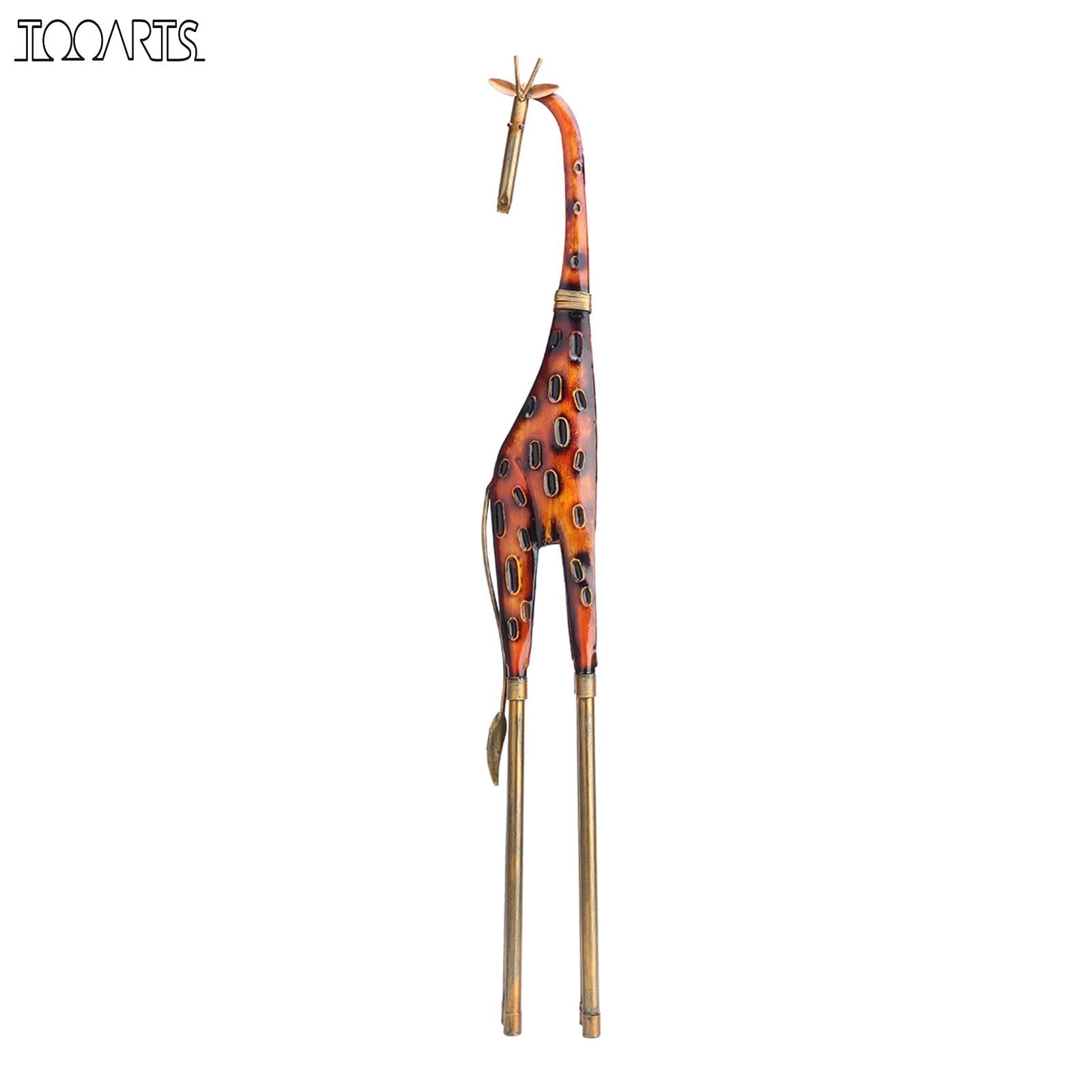 Tooarts Giraffe Ornament Iron Art Decor Handmade Craft Home and Outdoor Decoration Perfect Gift for Giraffe and Animal Lovers acacuss