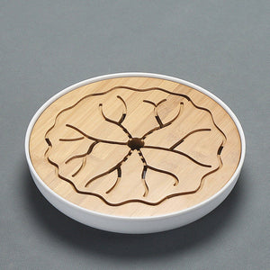 ACACUSS Bamboo tea tray square size | Tea Tray Heavy Natural Bamboo | Traditional Bamboo Wood Gongfu Tea Tray | Tea Table Tray Drainage - ACACUSS