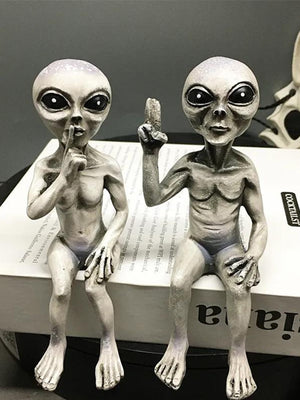 UFO Alien Cute Statue Sculpture Halloween Decor for Outdoor Garden Home Desk Organizer Office Accessories Party Decor Kids Gifts acacuss