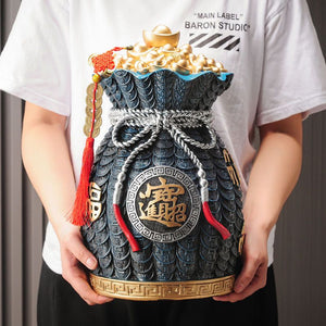 Unique Piggy Bank Chinese Cornucopan Resin Money Storage Jar Lucky Feng Shui Ornaments Ultra-large Capacity Only In But Not Out acacuss