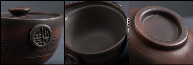 Unique Teaware Purple pottery Fashionable Ceramic Travel Tea Set Portable 2 Tea Cups and Teapot - acacuss