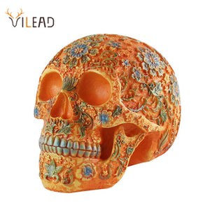 Vilead 9 Styles of Personalized Skulls Home Decoration Art Painting Supplies Halloween Props Skull Ornaments Fashion Bar Decor acacuss