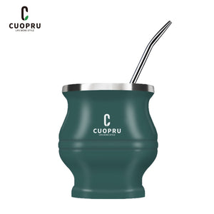 Yerba Mate Tea Cup Double-walled Mate Cup with Straw Stainless Steel Yerba Mate Set with Bombilla Yerba Mate acacuss