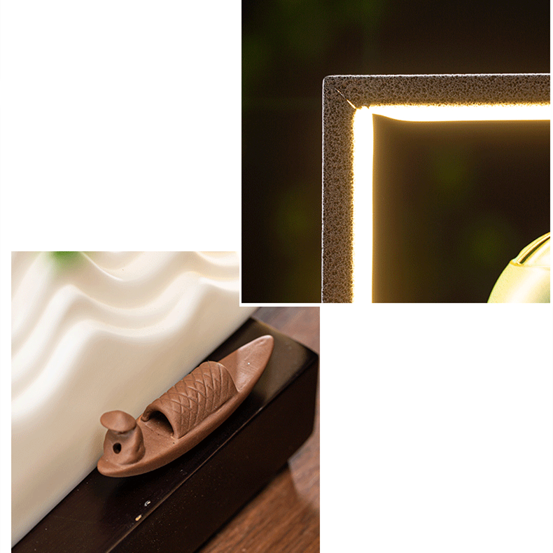 Zenfall Incense Burner Stand Led acacuss